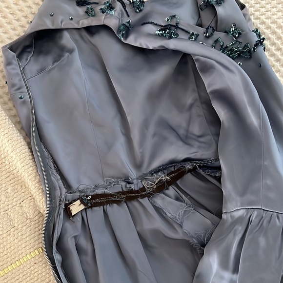 VTG 50s 60s Periwinkle Party Dress - Picture 11 of 11